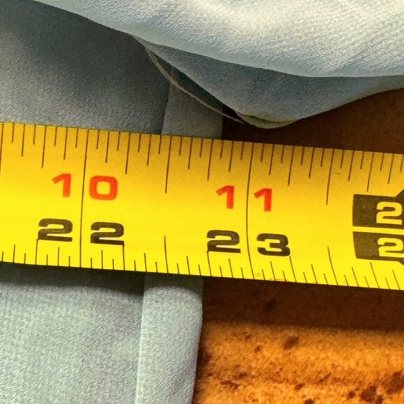 Zenana Light Blue Blouse Lined Flowy Office Workwear Long Sleeve Relaxed Fit XL - Picture 7 of 8